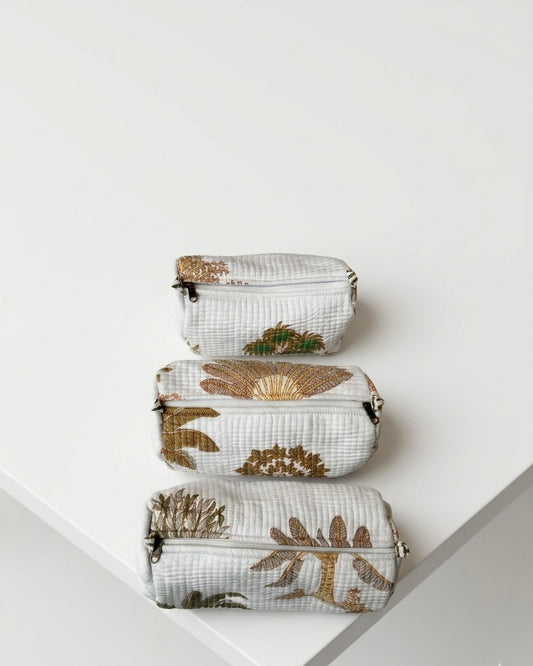 White palm tree – Utility Pouch Pack of 3