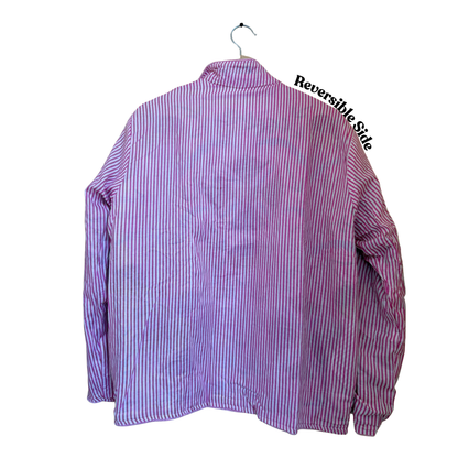 Women's Pink Bloom Suzani Reversible Velvet Jacket – Artistic Embroidered Statement Jacket