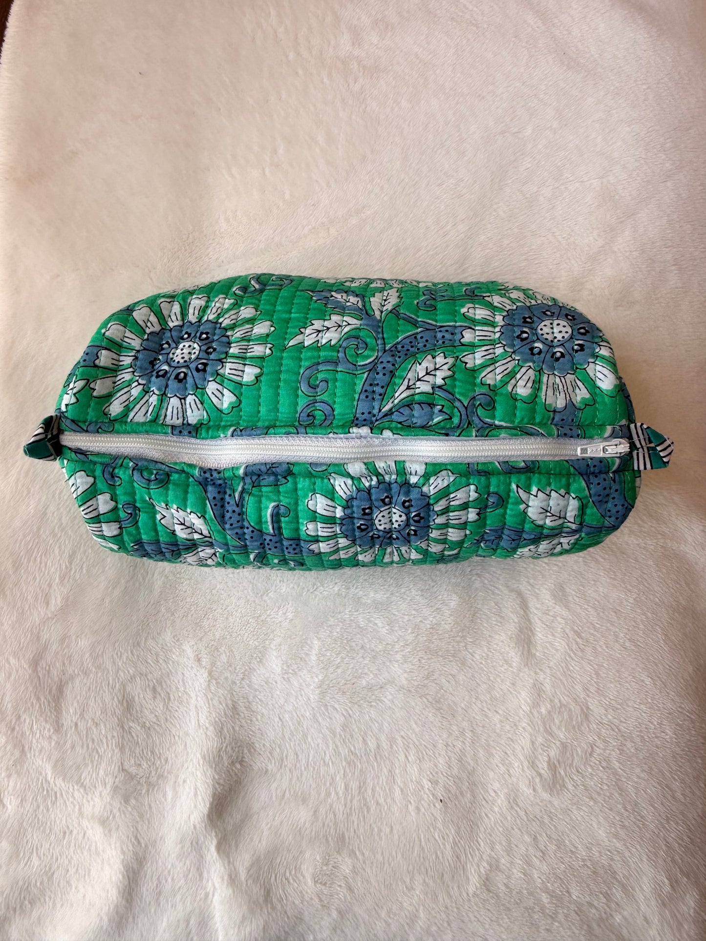 Green White Floral – Utility Pouch Pack of 3
