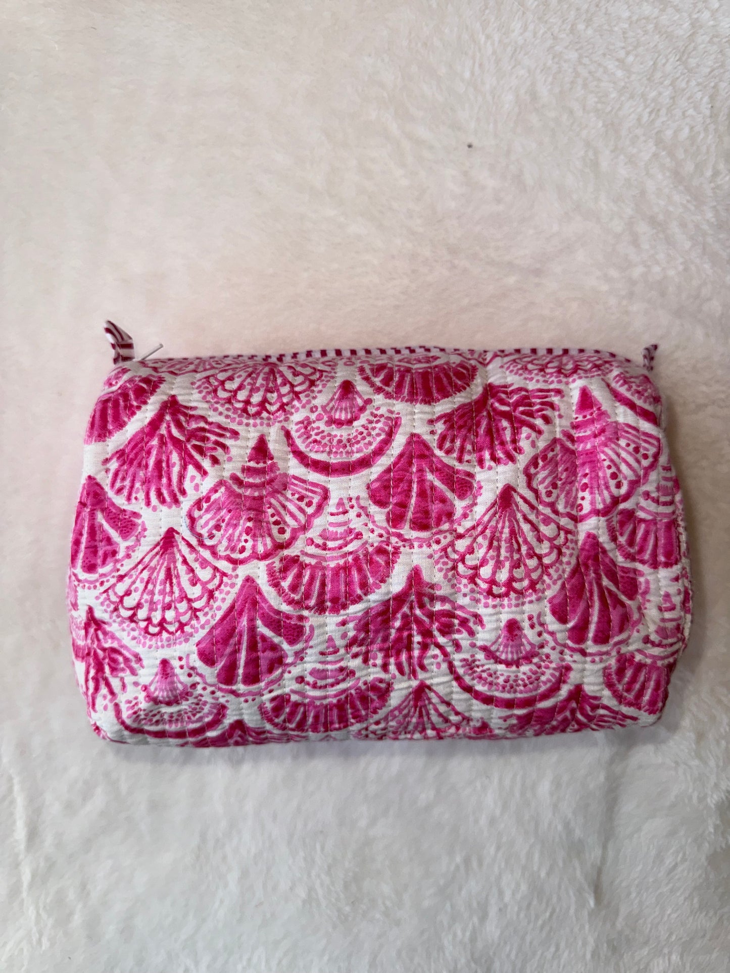 Pink Shell – Quilted Utility Pouch