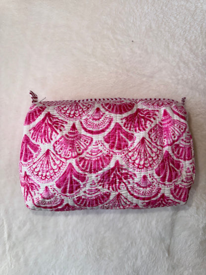 Pink Shell – Quilted Utility Pouch