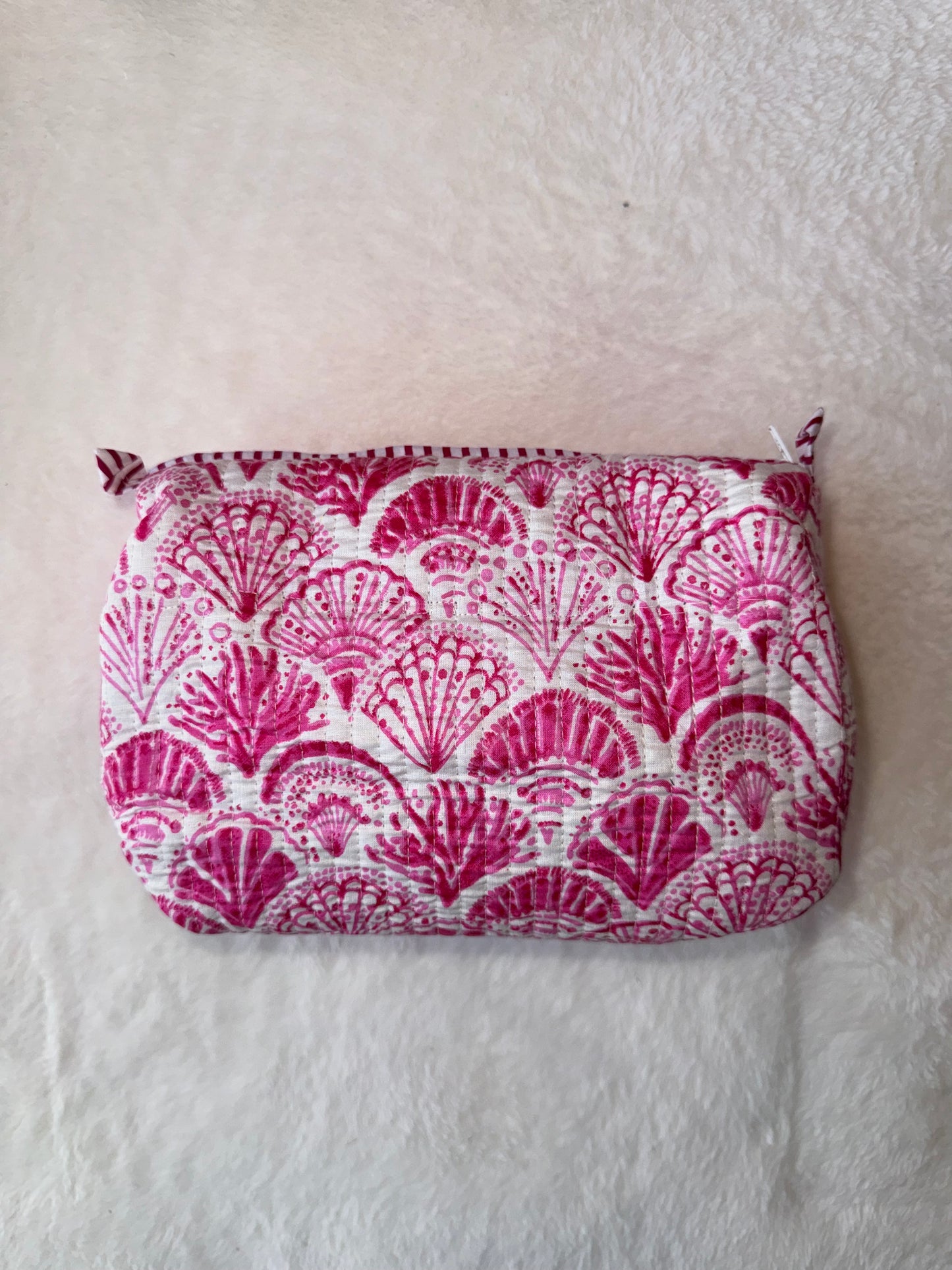 Pink Shell – Quilted Utility Pouch