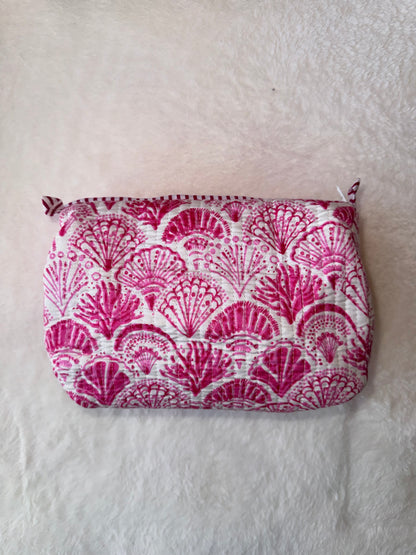 Pink Shell – Quilted Utility Pouch