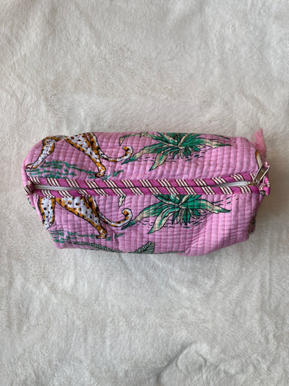 Pink Safari Quilted Tote & Pouch Set