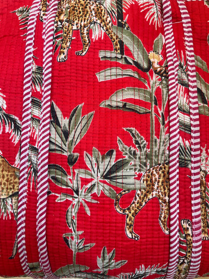 Crimson Red Jungle – Muse Tote Bag 16X16