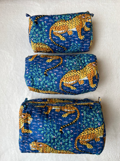 Blue leopard – Utility Pouch Pack of 3