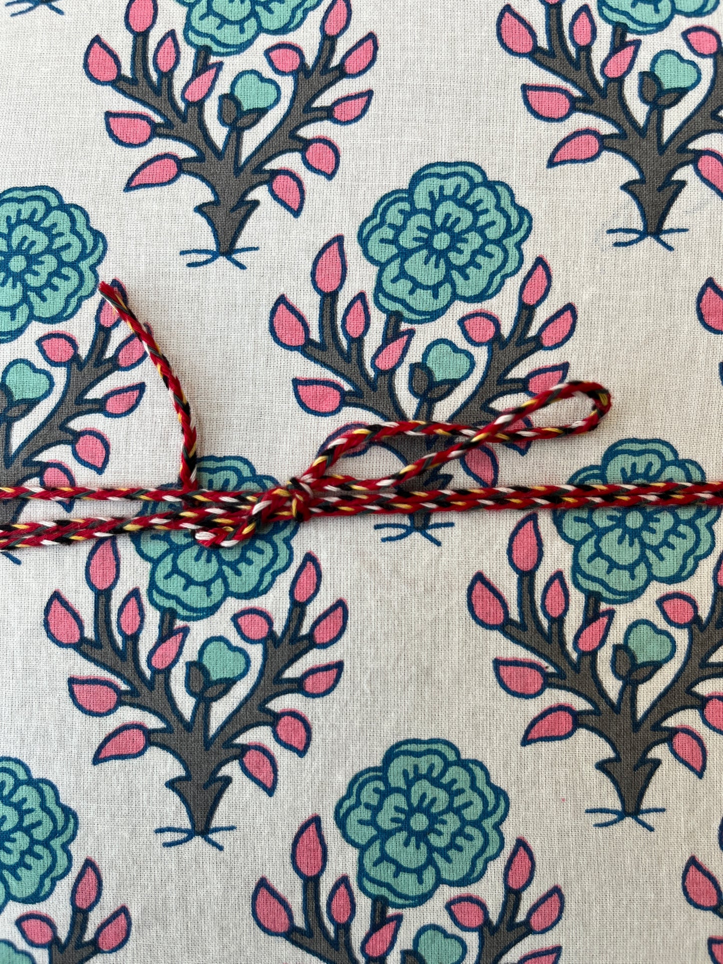 Green pink floral – Handcrafted Journal