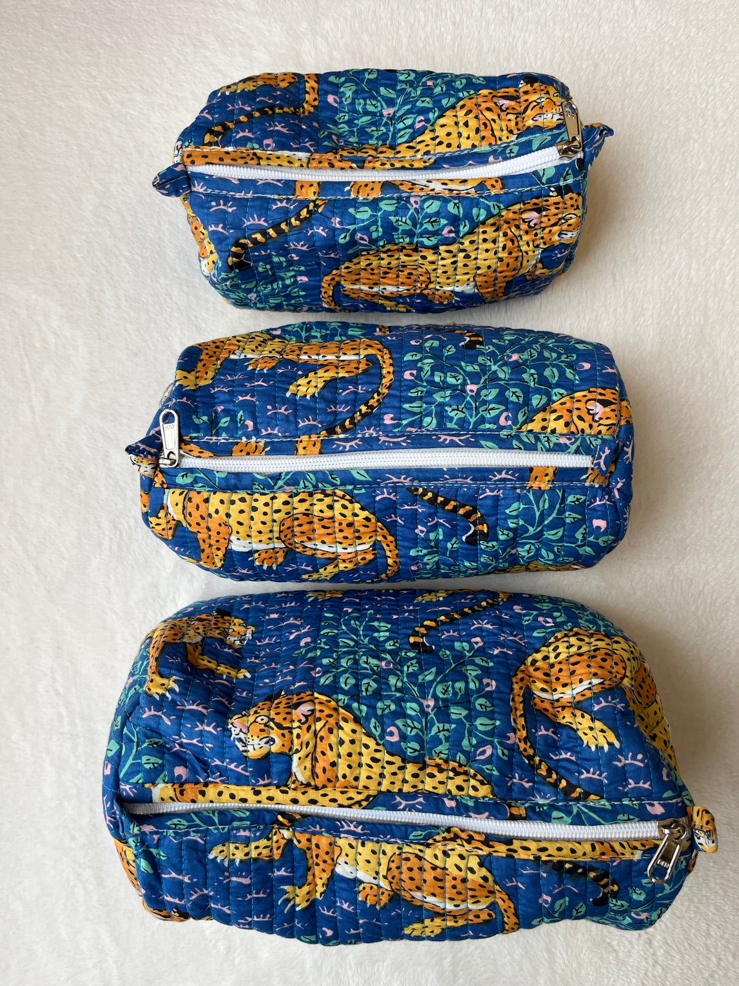 Blue leopard – Utility Pouch Pack of 3