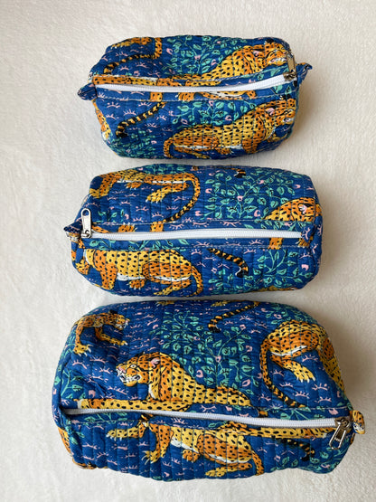 Blue leopard – Utility Pouch Pack of 3