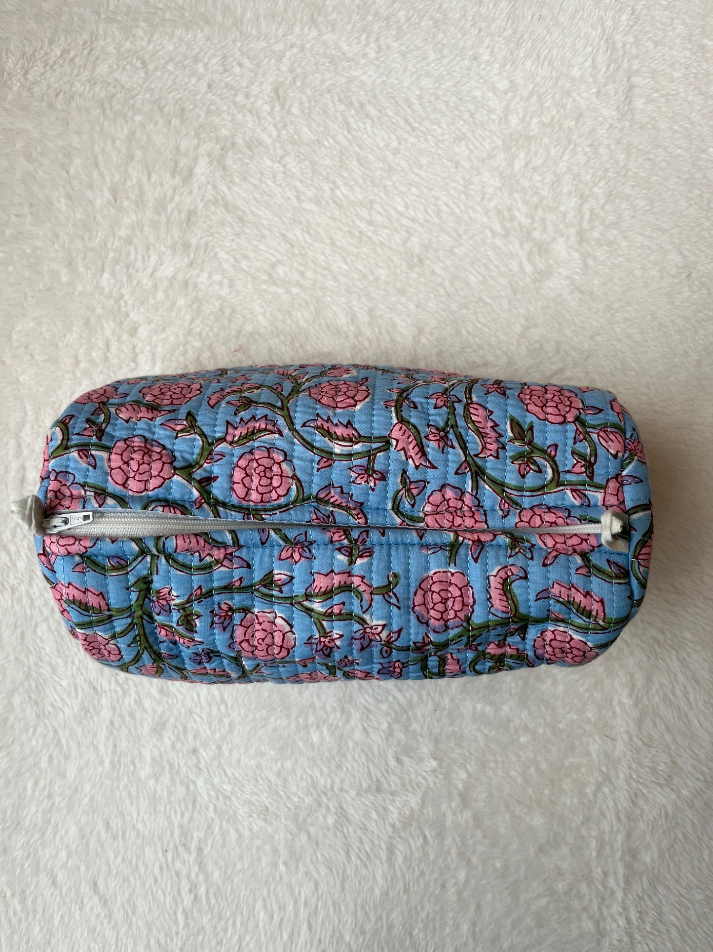 Blue Pink Floral – Utility Pouch Pack of 3
