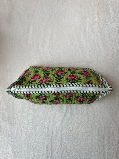 Green Lotus floral Pyramid – Utility Pouch Pack of 3