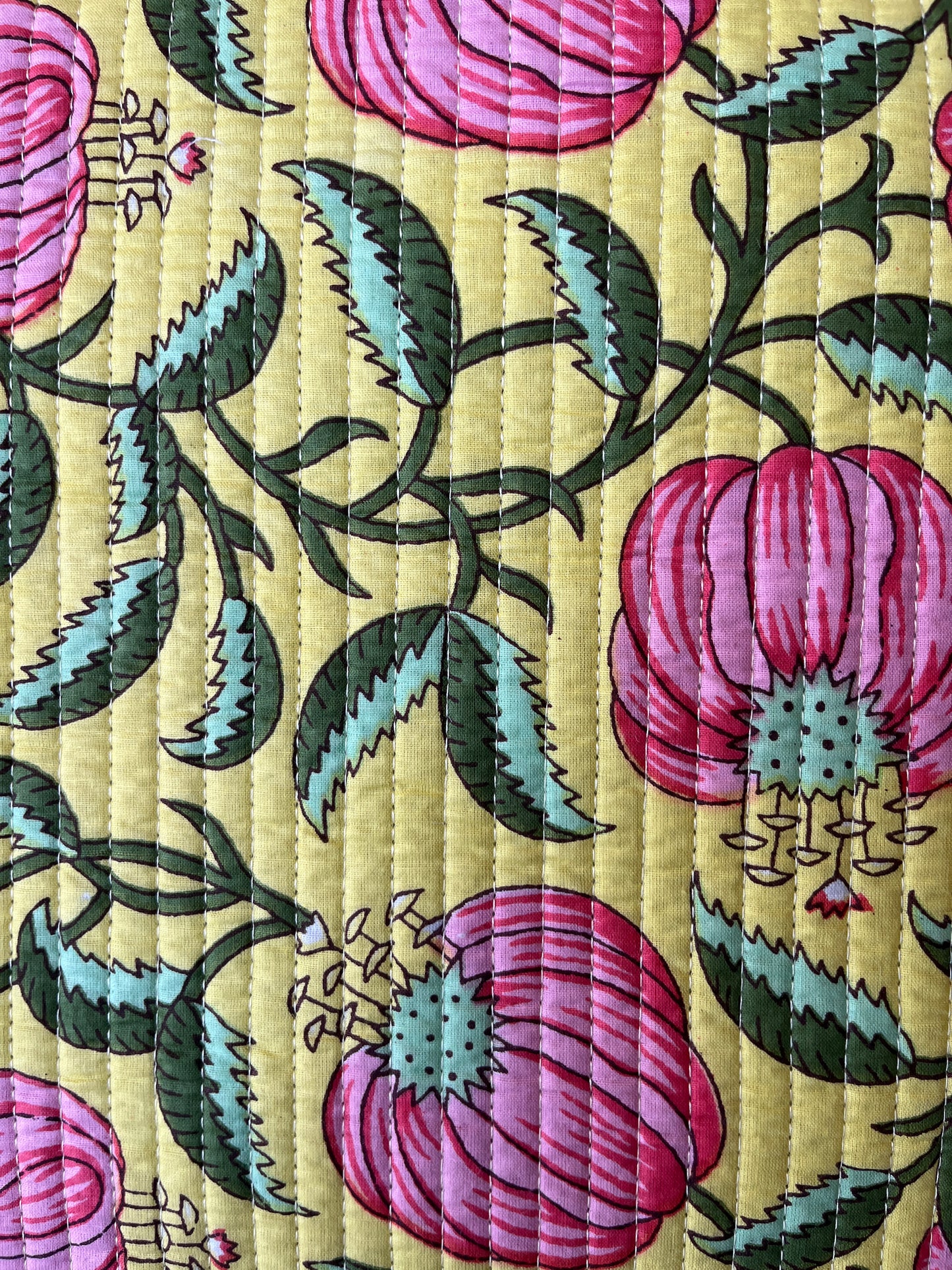 Sunflower Bloom – Yellow Floral Quilted iPad Sleeve