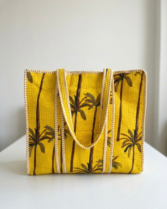 Yellow Sun Palm – Wander Tote Bag 18x18