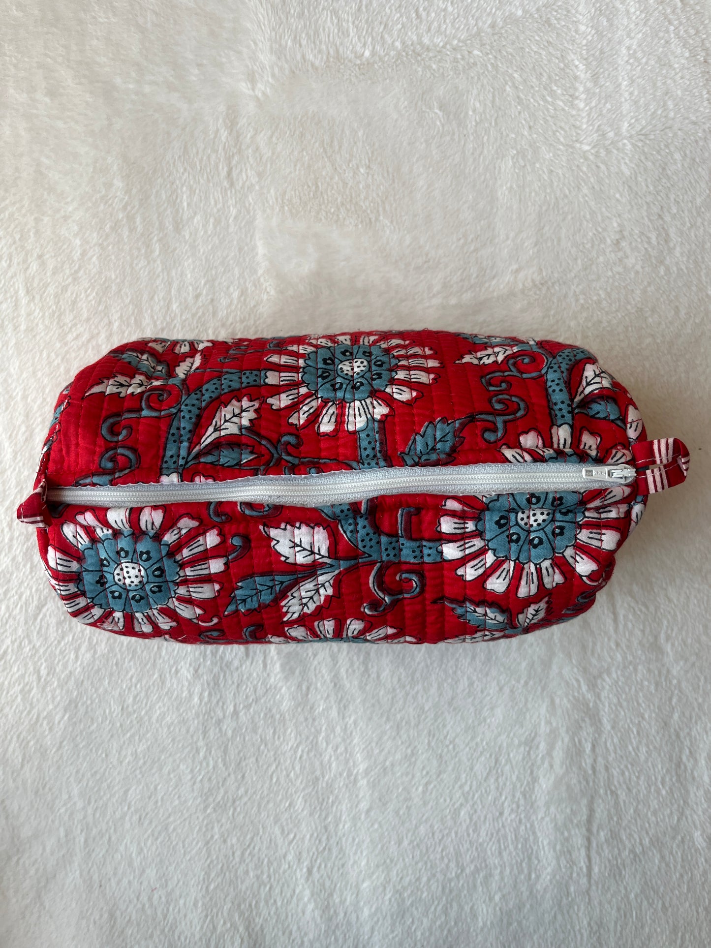 Red Blue floral – Utility Pouch Pack of 3