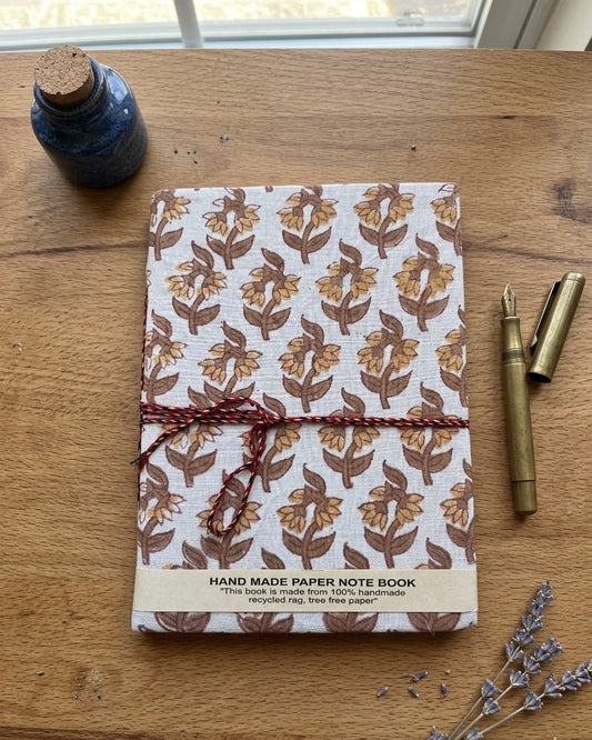 Yellow floral – Handcrafted Journal