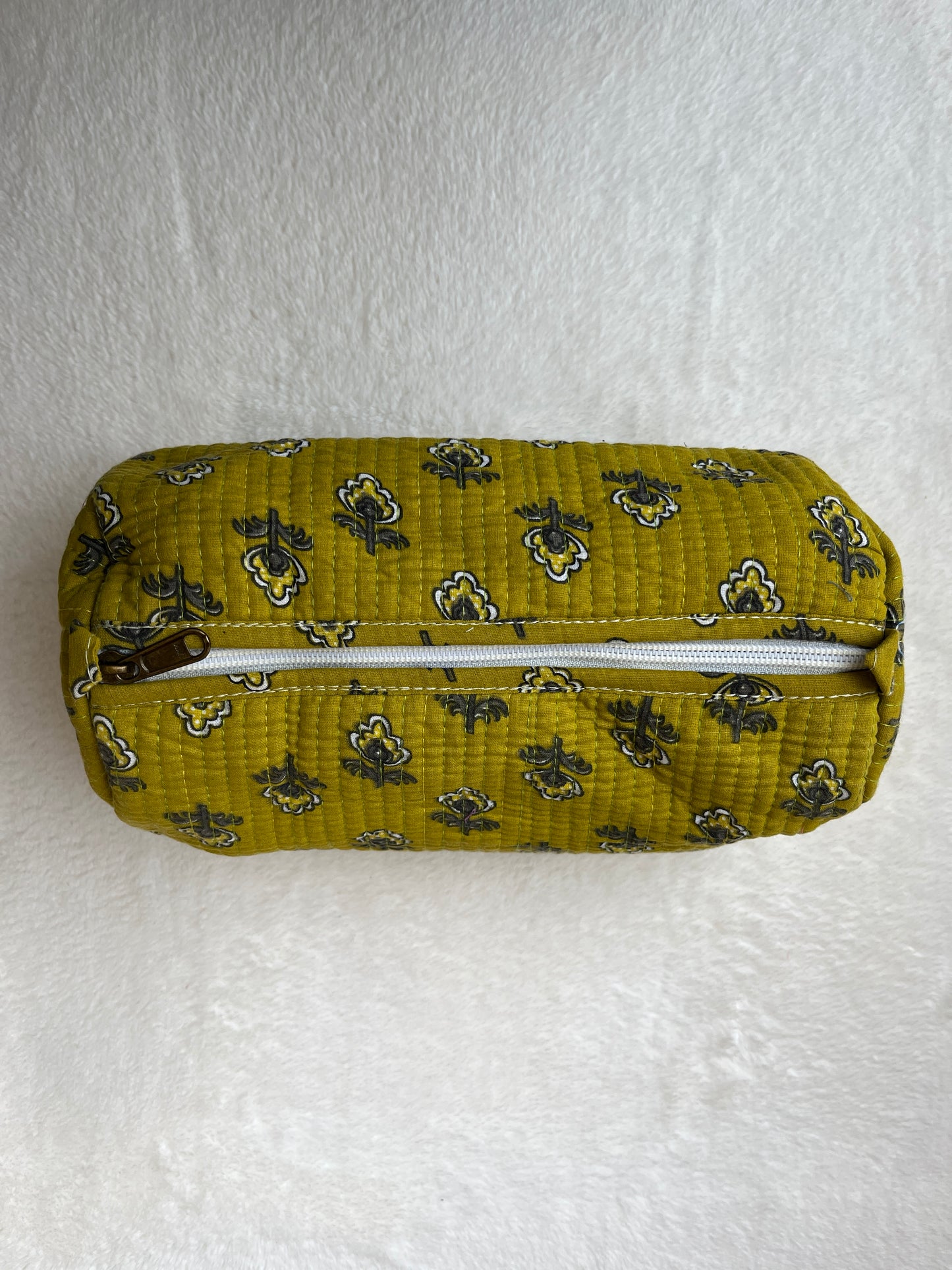 Yellow floral  – Utility Pouch Pack of 3