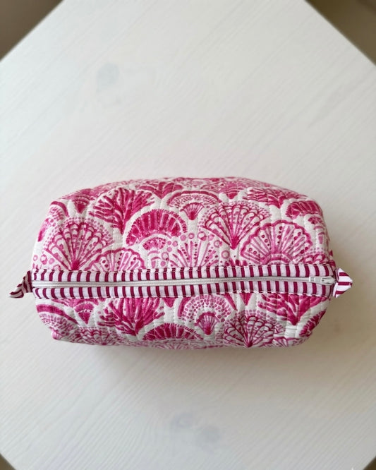Pink Shell – Quilted Utility Pouch