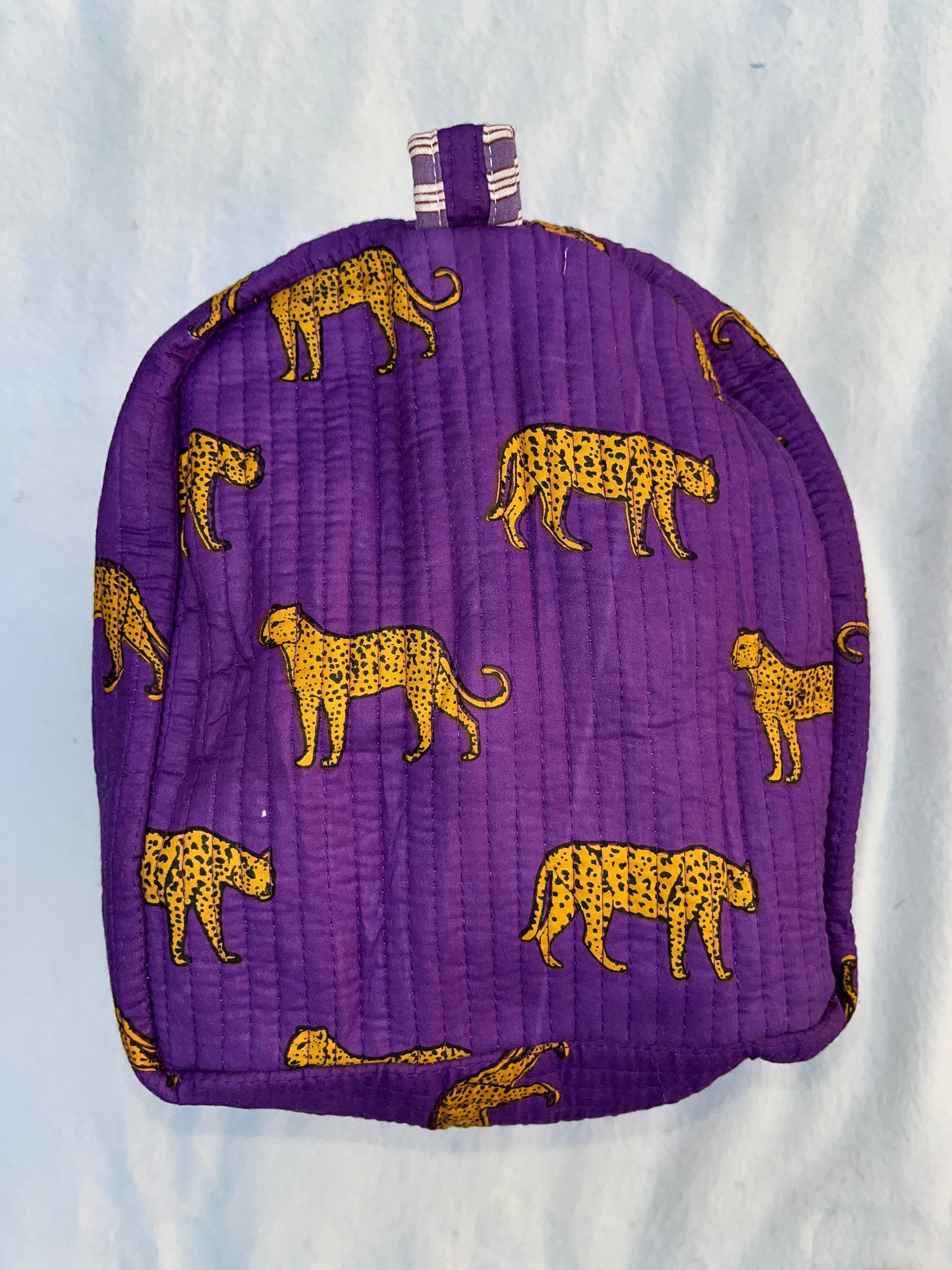 Purple Tiger Print Quilted Cotton Duffle Bag – Lightweight Travel Weekender