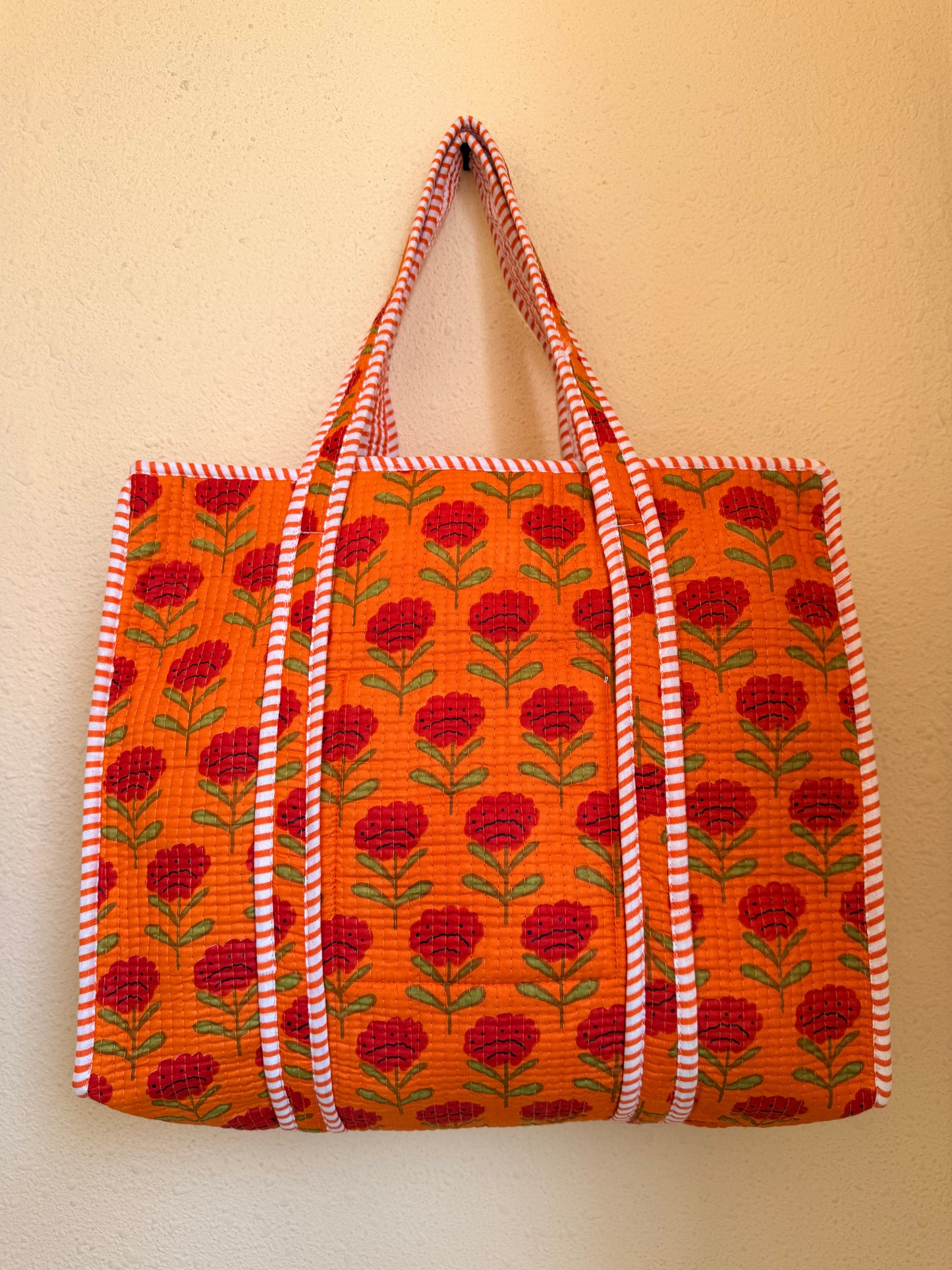 Sunset Orange Bloom – Muse Tote Bag 16X16