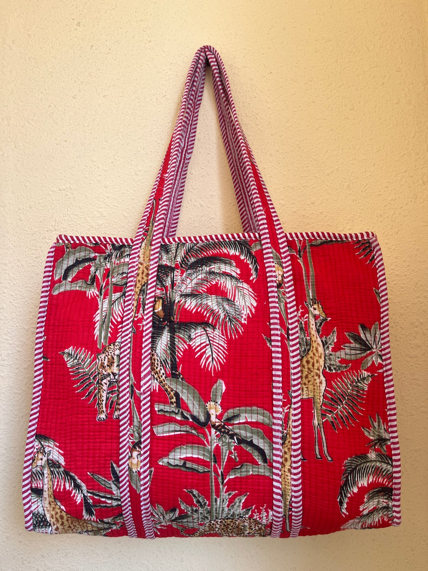 Crimson Red Jungle – Muse Tote Bag 16X16