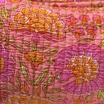 Orange pink floral-2 – Utility Pouch Pack of 3