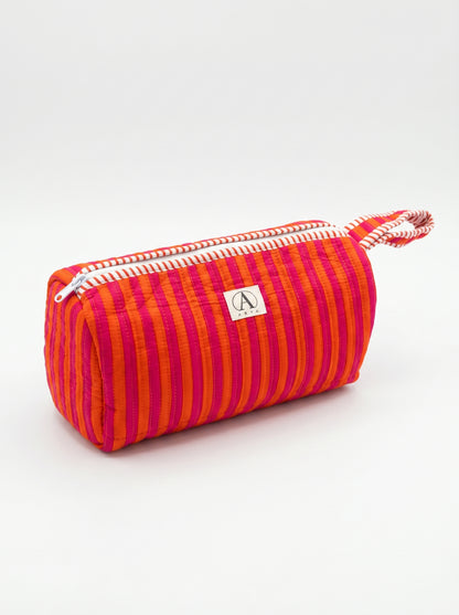 Classic Orange Pink Stripes – Hair Styler Travel bag