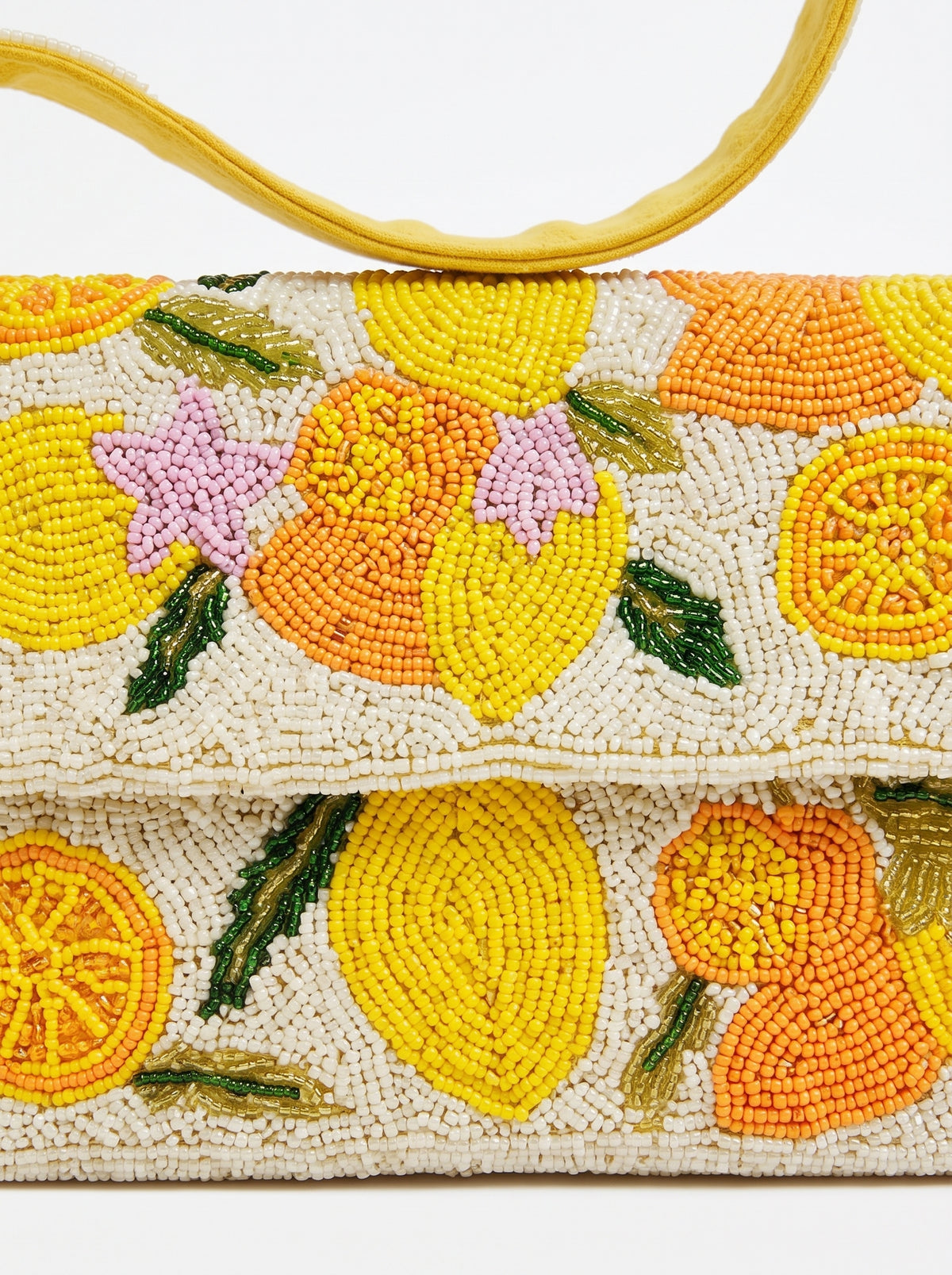 Handcrafted Luxury Beaded  Citrus Crush Shoulder Bag