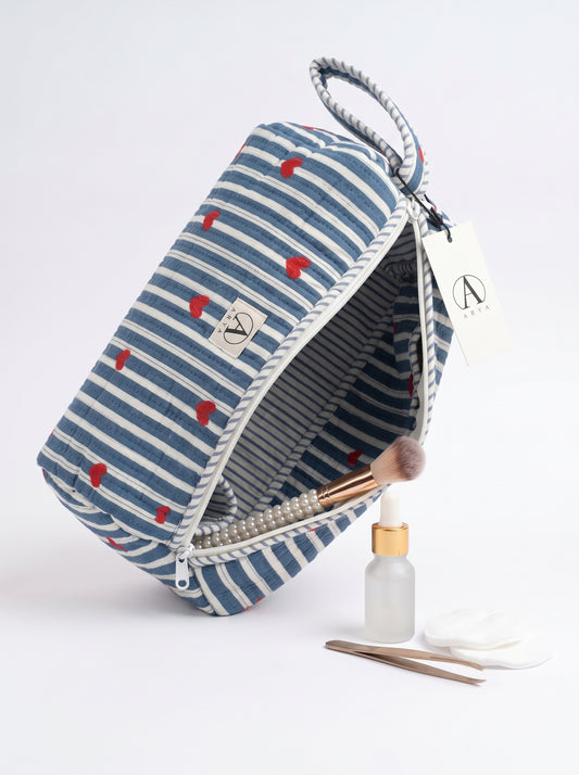 Cute Stripe heart – Hair Styler Travel bag