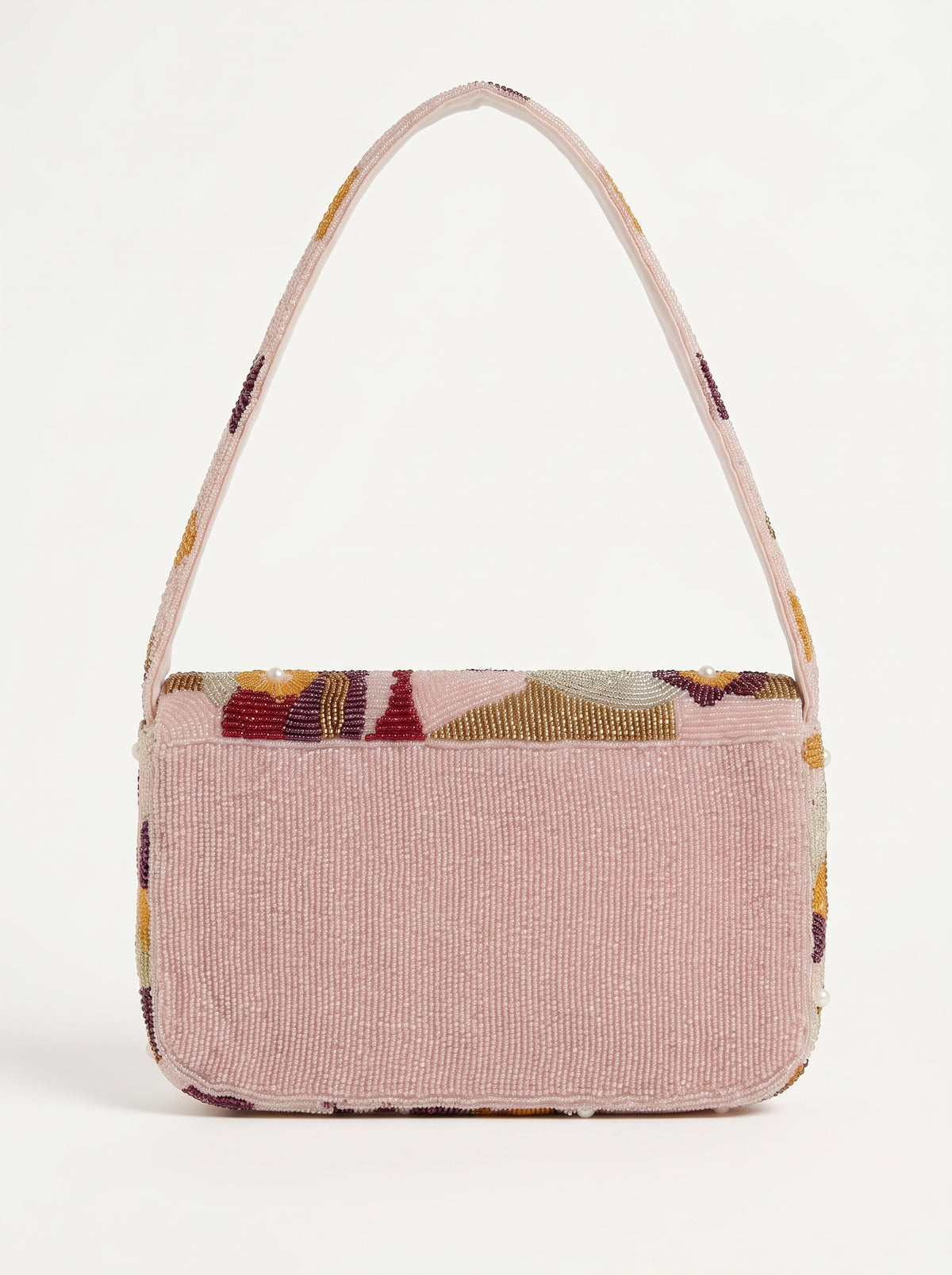 Handcrafted Luxury Beaded Brown Sugar Shoulder Bag
