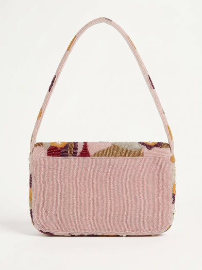 Handcrafted Luxury Beaded Brown Sugar Shoulder Bag