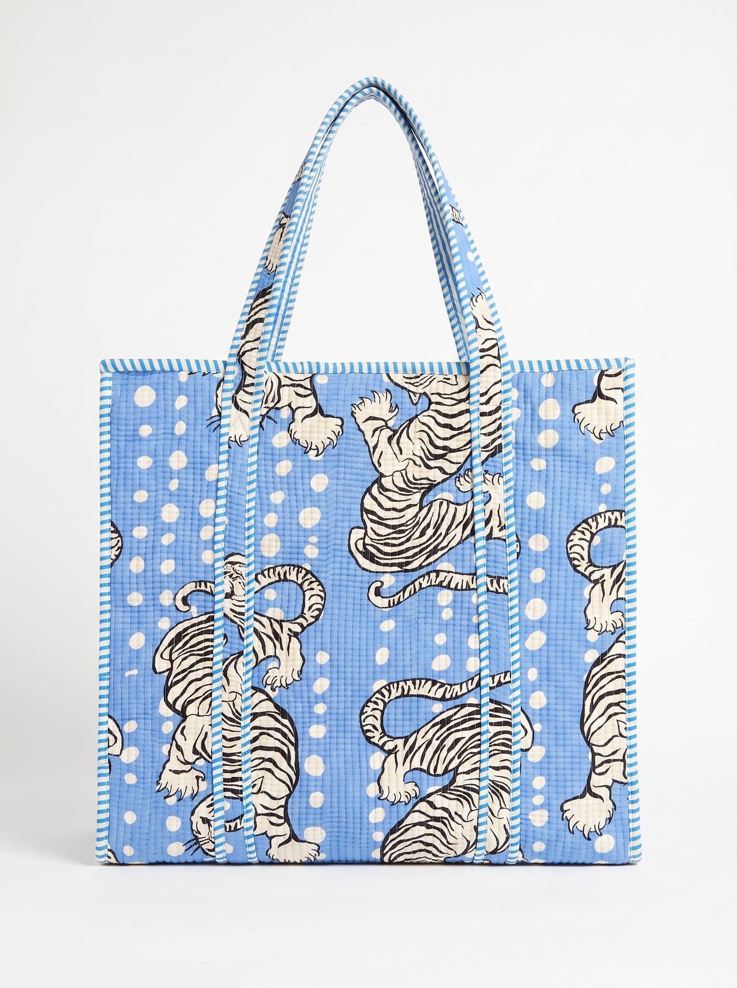 Playful Blue Tiger – Wander Tote Bag 18x18