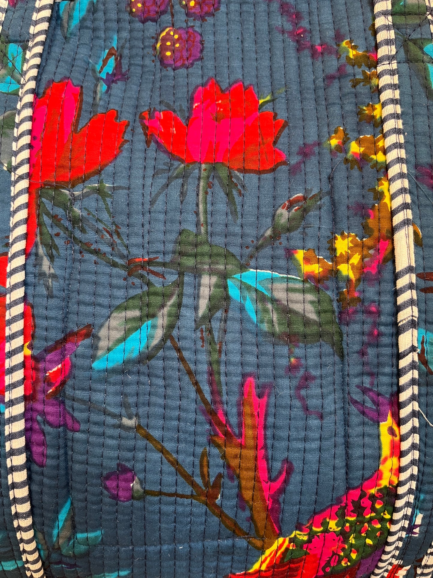 Blue floral Mini Tote Bag 15X15