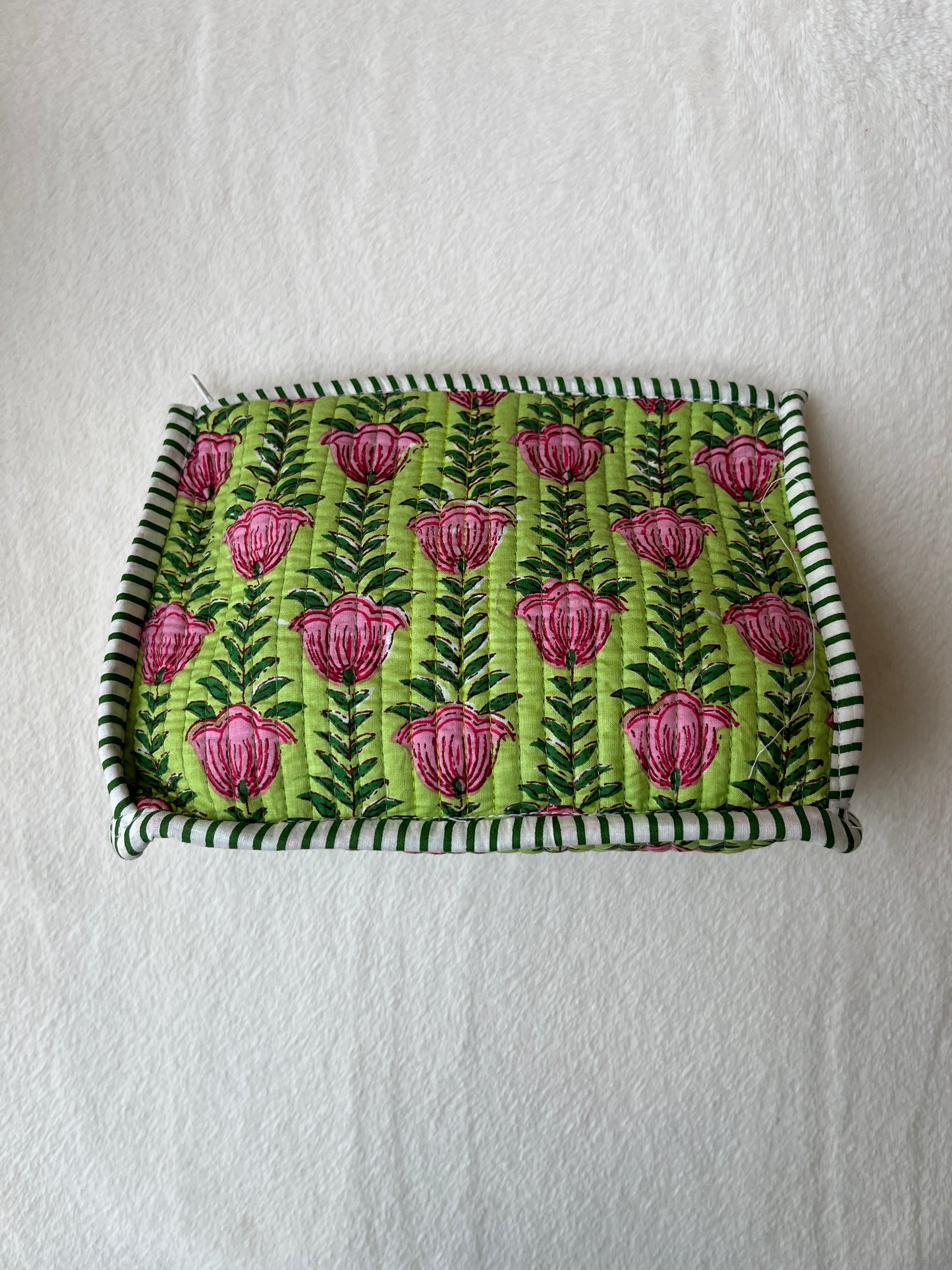 Green Lotus floral Pyramid – Utility Pouch Pack of 3