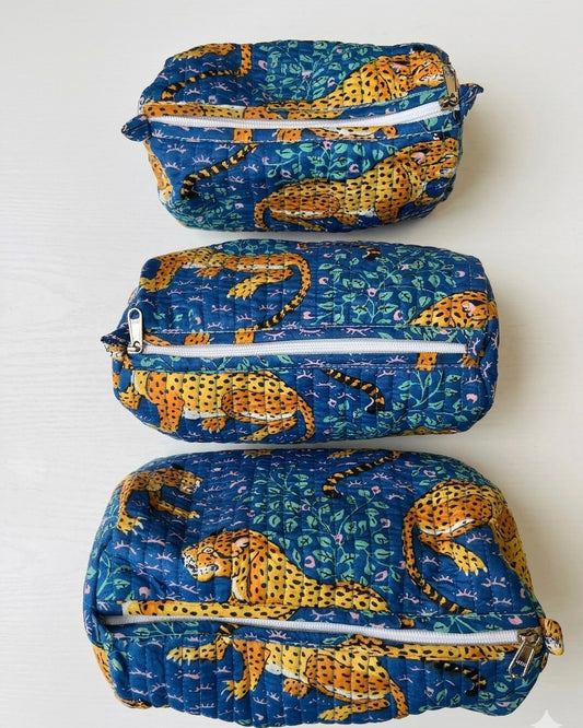 Blue leopard – Utility Pouch Pack of 3