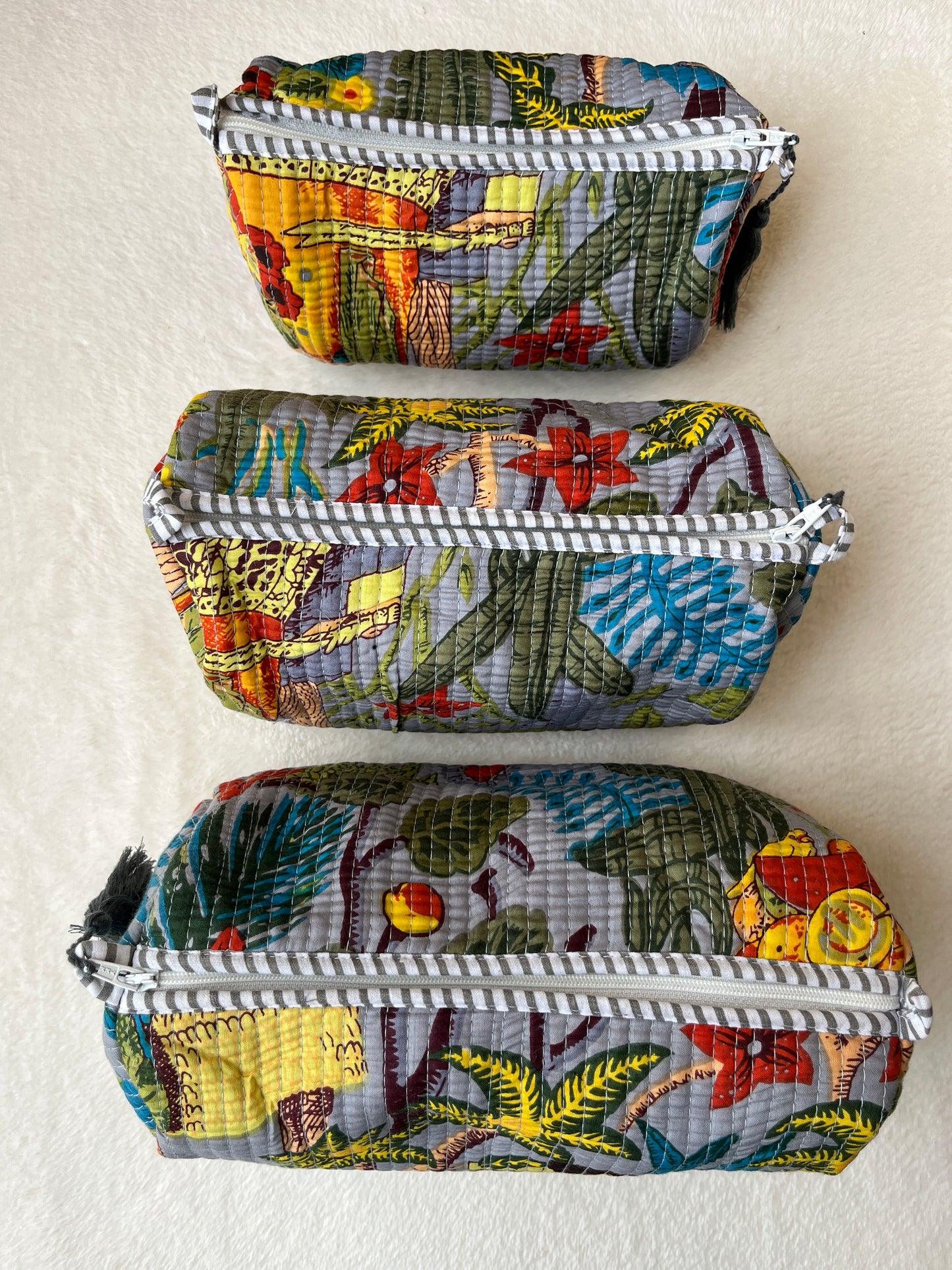 Grey Farida  – Utility Pouch Pack of 3