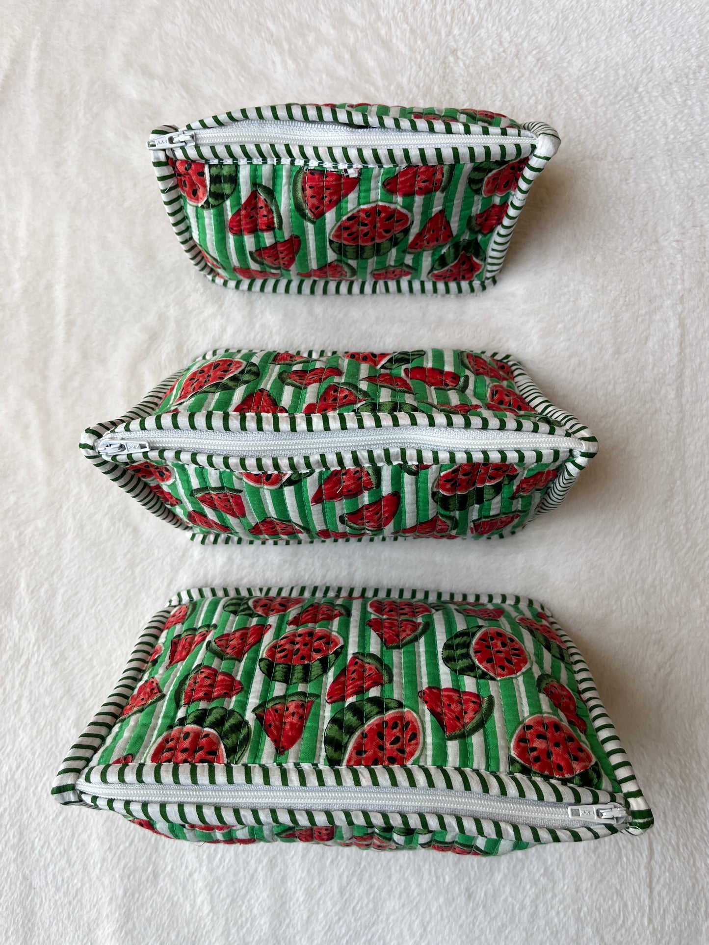 Green Watermelon Pyramid – Utility Pouch Pack of 3