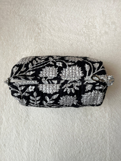 Black White Floral – Utility Pouch Pack of 3