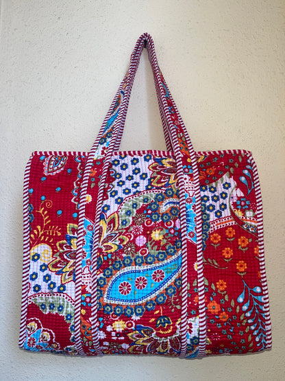 Crimson Red Bloom – Muse Tote Bag 16X16