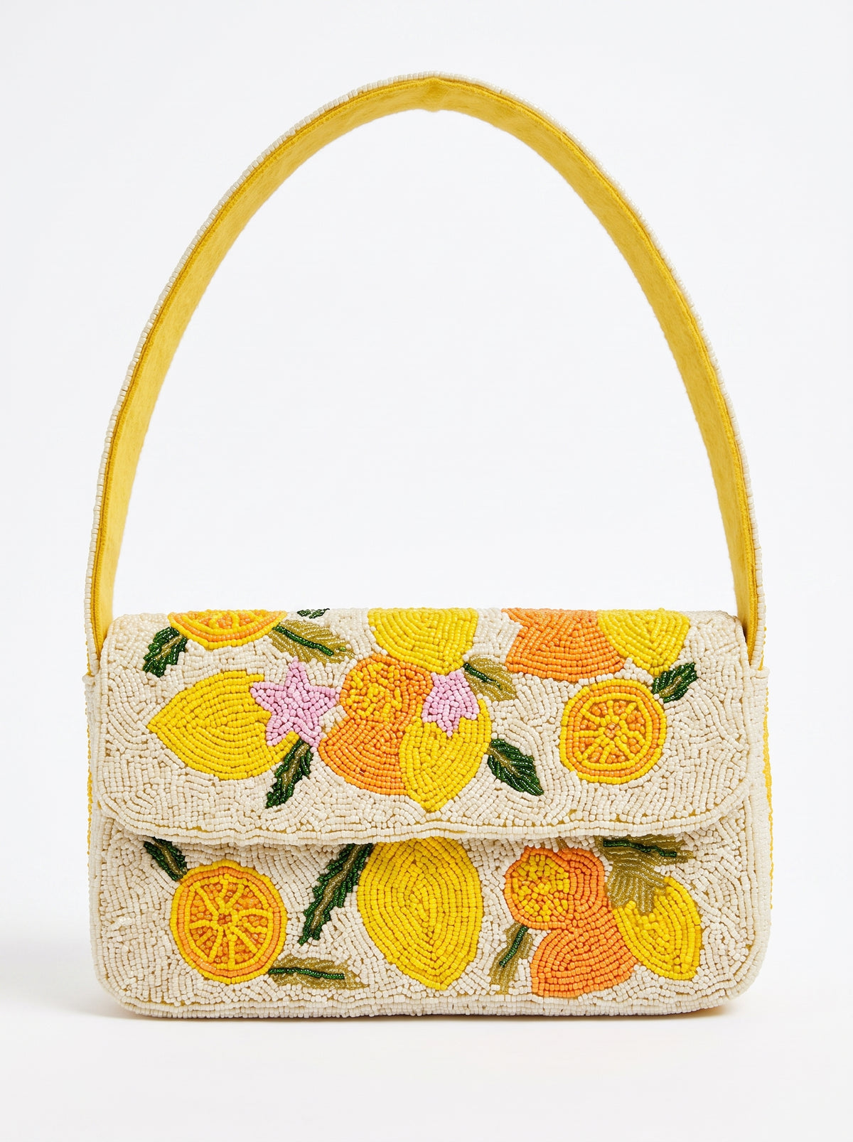 Handcrafted Luxury Beaded  Citrus Crush Shoulder Bag