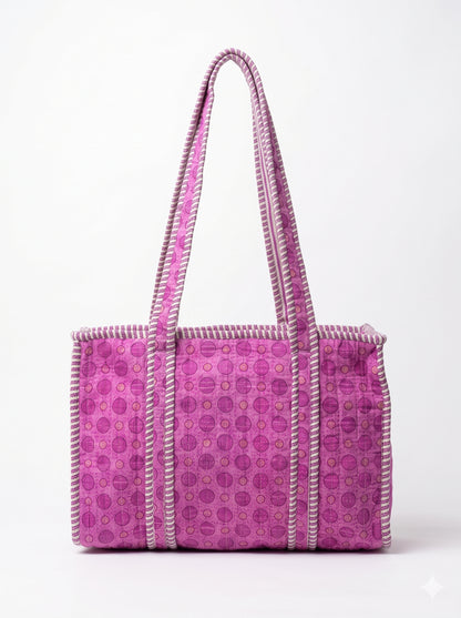 Lavender Pop – Bubble Quilted Mini Tote
