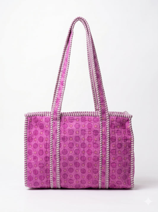 Lavender Pop – Bubble Quilted Mini Tote