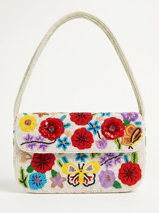 Handcrafted Luxury Beaded Paradise Shoulder Bag