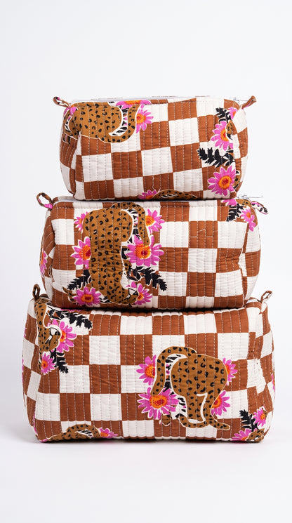 Brown Checkmate Princess Tiger - Utility Pouch Pack of 3