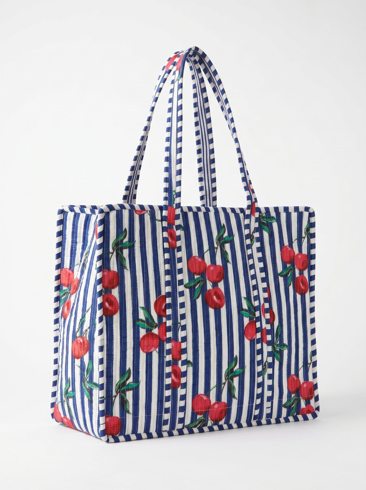 Cute Cherry Stripes – Wander Tote Bag 18x18