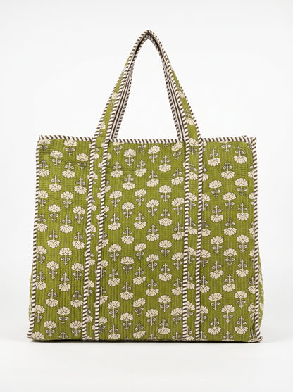 Emerald Floral Charm – Wander Tote Bag 18x18