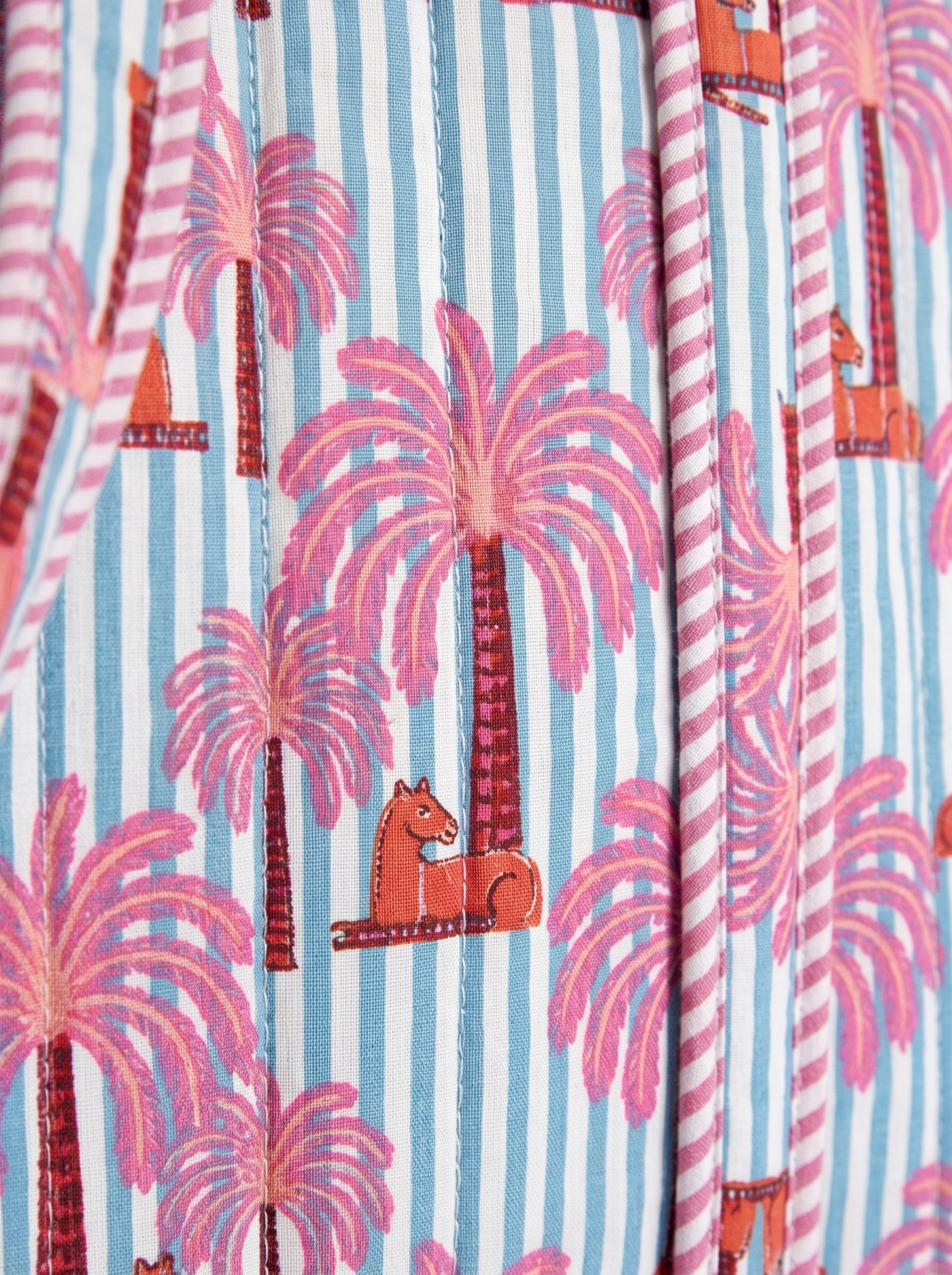 Pink Palm Tree Stripes – Wander Tote Bag 18x18
