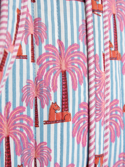 Pink Palm Tree Stripes – Wander Tote Bag 18x18