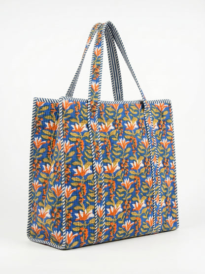 Blue Emerald Charm – Wander Tote Bag 18x18