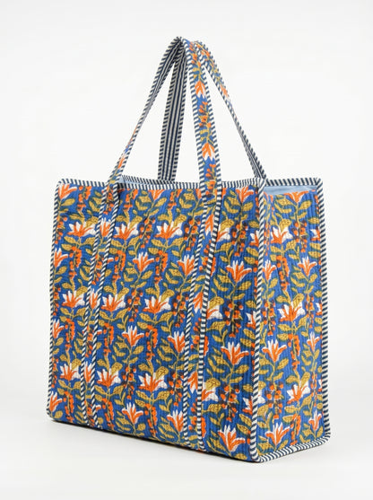 Blue Emerald Charm – Wander Tote Bag 18x18