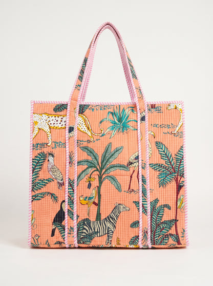 Peach Safari  – Wander Tote Bag 18x18